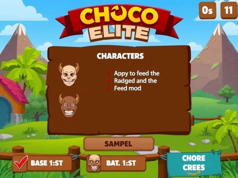 Choco Adventure Elite character selection screen